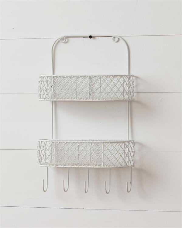 Metal Wall Basket - 2 Tiered