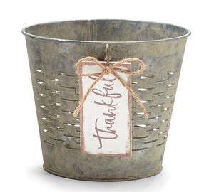 Olive Style Pot Cover with Thankful Tag