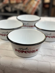 Enamelware - Popcorn Bowls set of 4