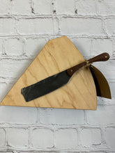 Load image into Gallery viewer, Swiss Cheese Board with Forged Knife
