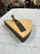 Load image into Gallery viewer, Swiss Cheese Board with Forged Knife
