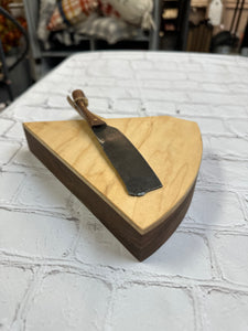 Swiss Cheese Board with Forged Knife