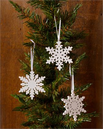 Glittery Snowflake Ornaments