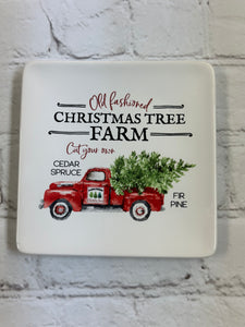 Christmas Tree Farm Appetizer Plate